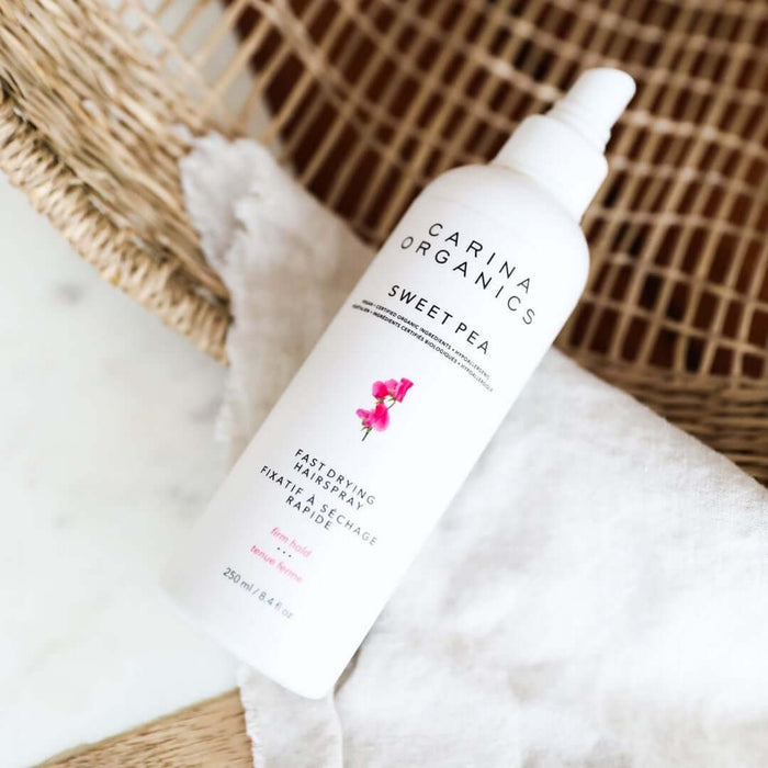 Sweet Pea Fast Drying Hair Spray 250ml - Carina Organics