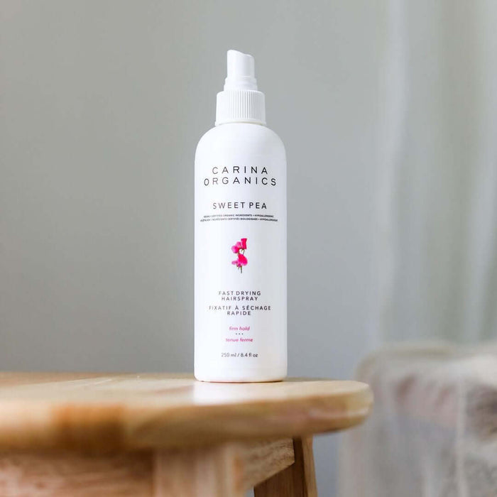 Sweet Pea Fast Drying Hair Spray 250ml - Carina Organics
