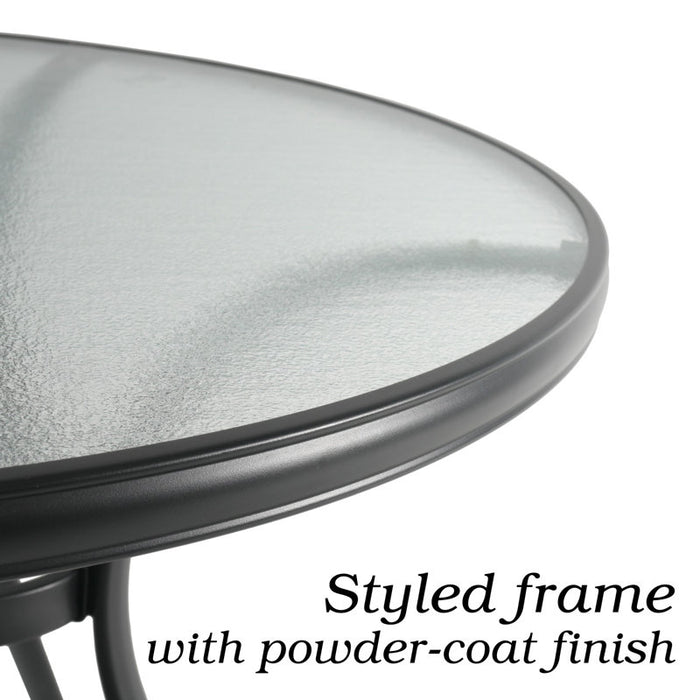 Table d'extérieur noire Omraj 40 L x 40 l