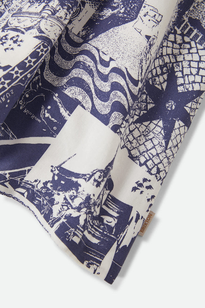 Women's The Bells Dress in the color Navy/White Collage - Additional Laydown image