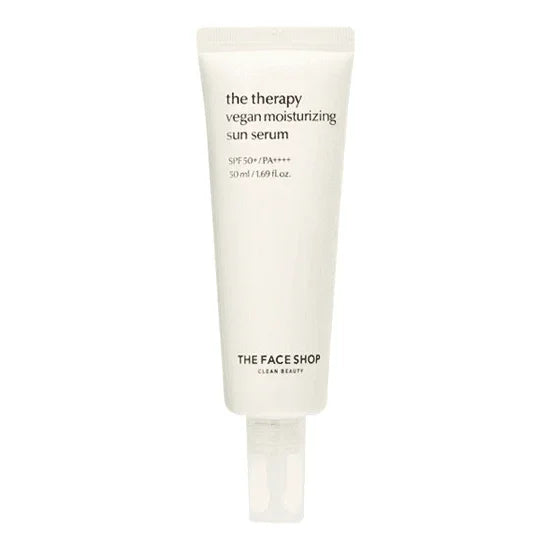 [THE FACE SHOP] The Therapy Vegan Moisturizing Sun Serum SPF 50+ PA++++ 50ml - Ballagrio