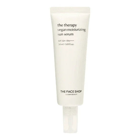 [THE FACE SHOP] The Therapy Vegan Moisturizing Sun Serum SPF 50+ PA++++ 50ml - Ballagrio