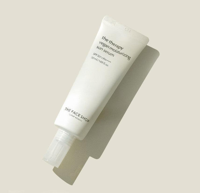 [THE FACE SHOP] The Therapy Vegan Moisturizing Sun Serum SPF 50+ PA++++ 50ml - Ballagrio