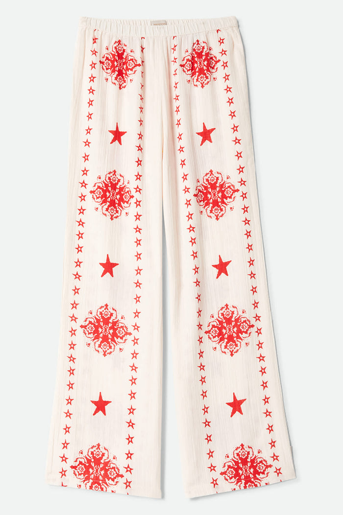 Women's The Lola Lounge Pant in the color Off White Tile - Front Product View