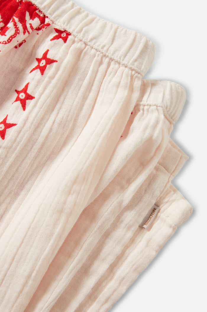 Women's The Lola Lounge Pant in the color Off White Tile - Additional Laydown image
