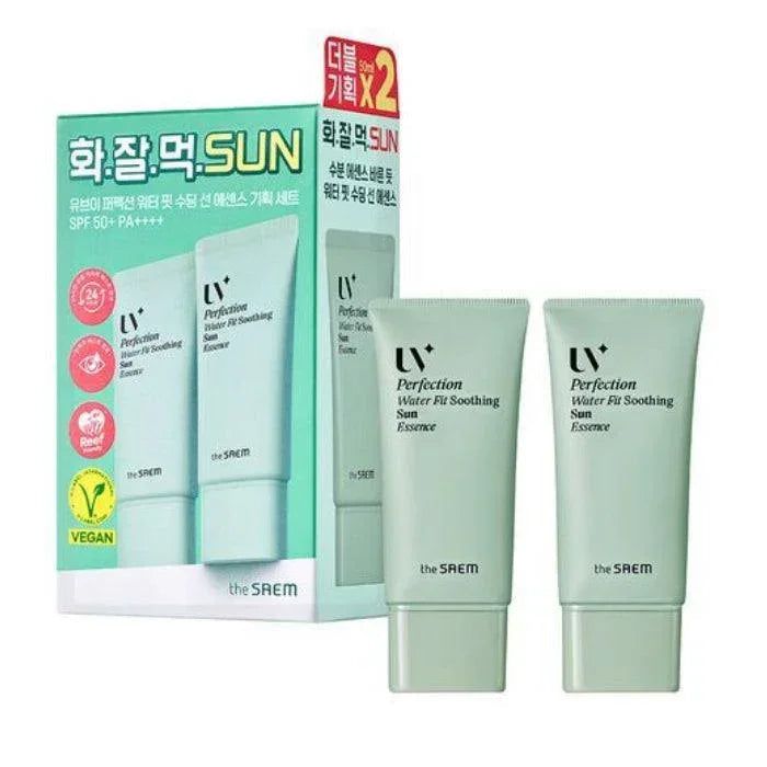 [the SAEM] UV Perfection Water Fit Soothing Sun Essence (1+1) SPF 50+ PA++++ 50ml*2EA - Ballagrio