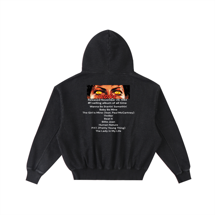 Thriller Frayed Enzyme Washed Fleece Hoodie - Memento Mori Clothing
