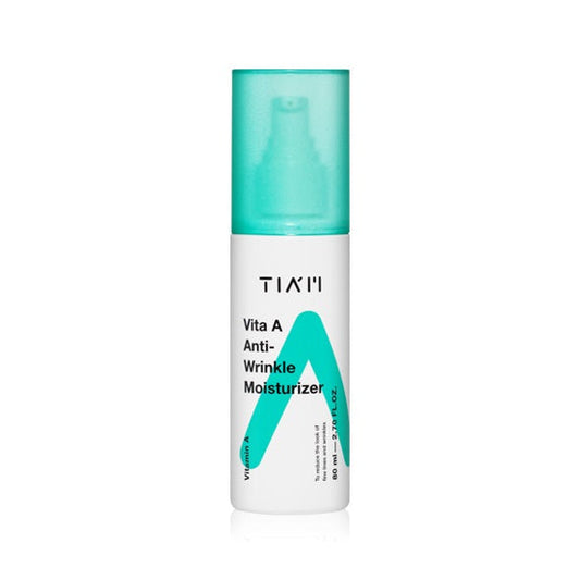 TIAM Vita A Anti-Wrinkle Moisturizer is a rejuvenating cream infused with Retinyl Palmitate (Vitamin A) to help reduce the appearance of fine lines and wrinkles while improving skin elasticity. Formulated with Sunflower Seed Oil, Hydrolyzed Collagen, and Panthenol, it deeply nourishes and hydrates the skin for a smoother, firmer texture. Enhanced with Vitamin E and Black Currant Fruit Extract, this moisturizer also provides antioxidant protection to support a healthy, radiant complexion. Perfect