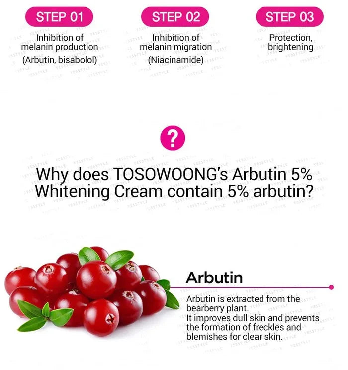 Tosowoong Arbutin 5.0 Whitening Cream 50g