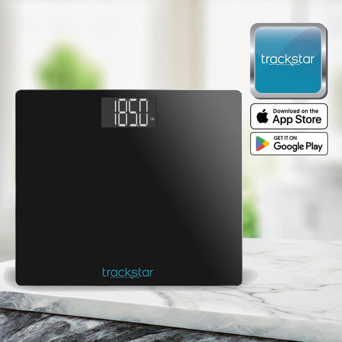 Trackstar Wide-Platform Digital Floor Scale, 550 lb Capacity - 302-1114B-Single - LL Medico