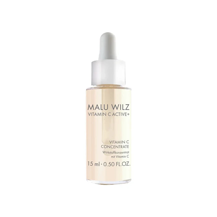 MALU WILZ Vitamin C Active+ Vitamin C Concentrate Travel Size – 15 ml Wirkstoffkonzentrat mit Vitamin C in einer kleinen Pipettenflasche.