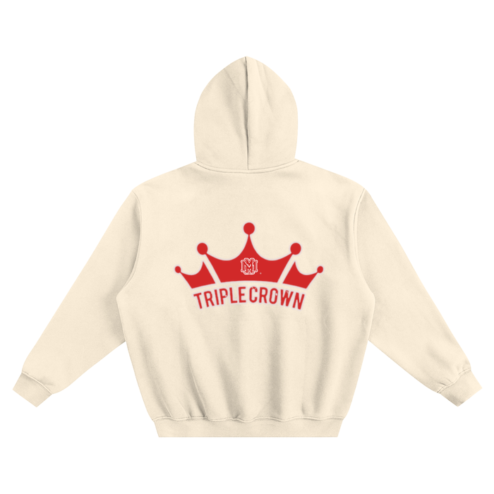 Triple Crown Fleeced Boxy Hoodie - Memento Mori Clothing