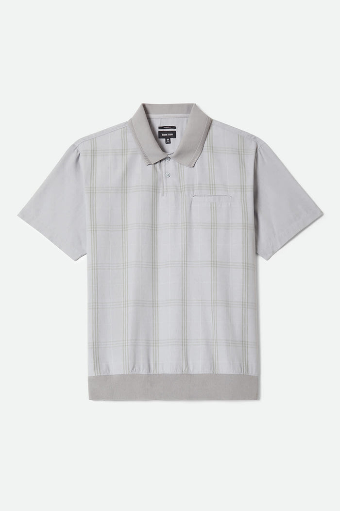 Men's Trolly Jacquard Weekend Short Sleeve Polo in the color Blue Aura - Front Product View