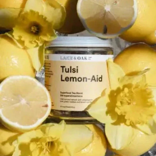 Tulsi Lemon-Aid – Organic Superfood Tea Blend (80g) | Lake & Oak