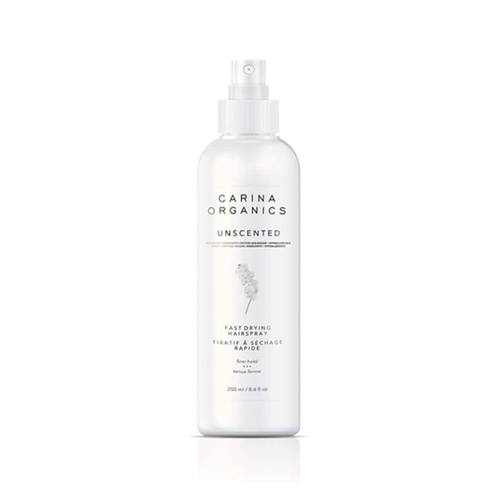 Unscented Fast Drying Hair Spray 250ml - Carina Organics