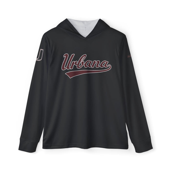 Urbana Script Sports Hoodie — 'Work. Tough. Us.' Athletic Warmup Top - Memento Mori Clothing