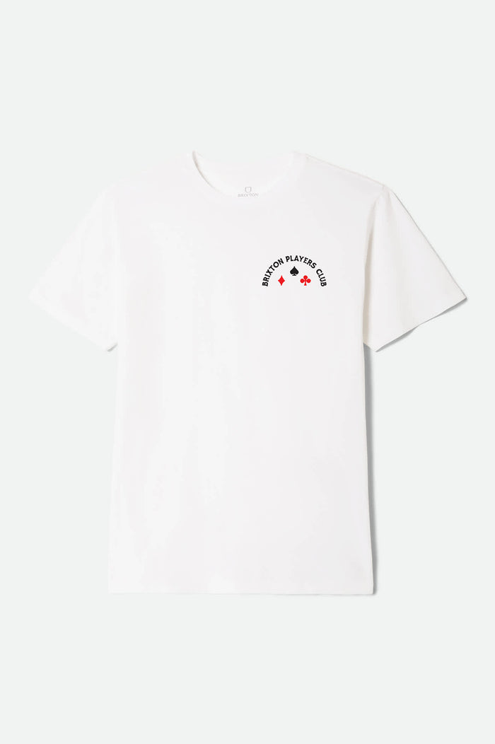 Men's Vanguard Short Sleeve Standard T-Shirt in the color White - Front Product View