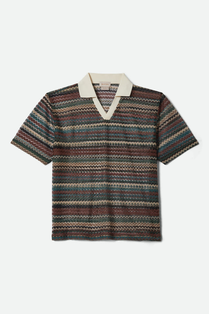 Women's Varsity T-Shirt in the color Multi Retro Stripe - Front Product View