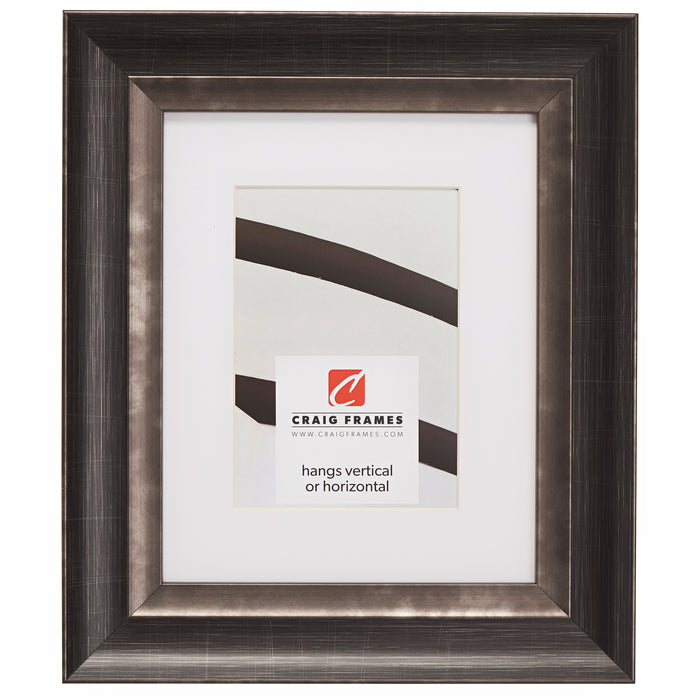 Ventura 2", Matted Aged Silver and Black Picture Frame