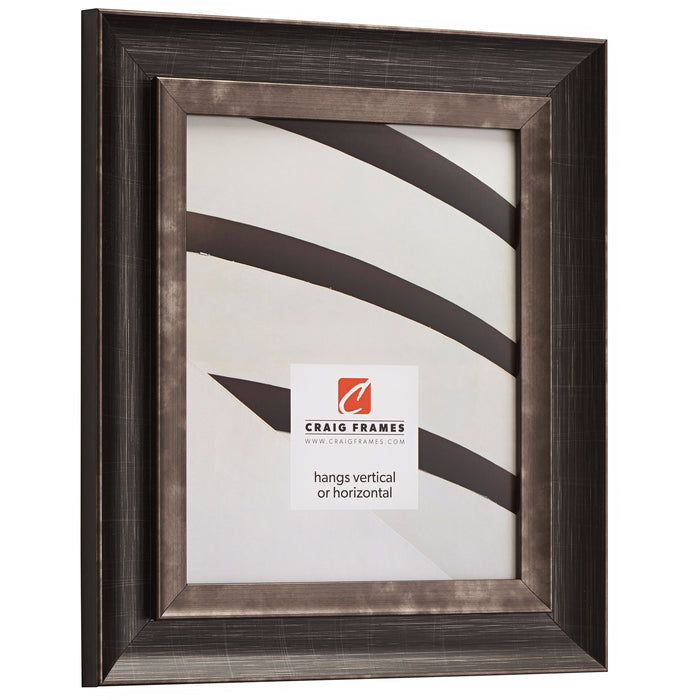 Ventura 2", Matted Aged Silver and Black Picture Frame