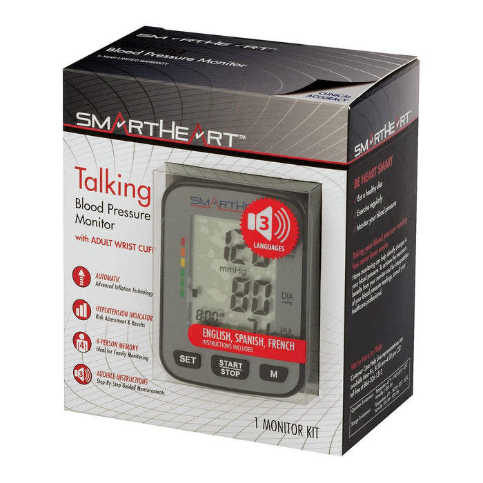 Veridian SmartHeart Talking Automatic Digital Blood Pressure Monitor, Small Adult Cuff, 13.5-21.5 cm - 01-527-Single - LL Medico