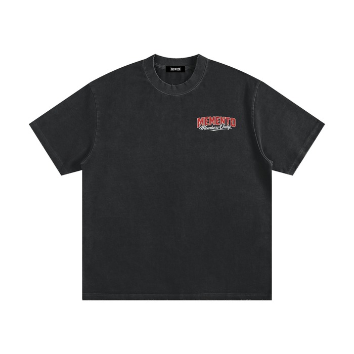 Vibin' Heavyweight Vintage Washed Frayed T-Shirt - Memento Mori Clothing