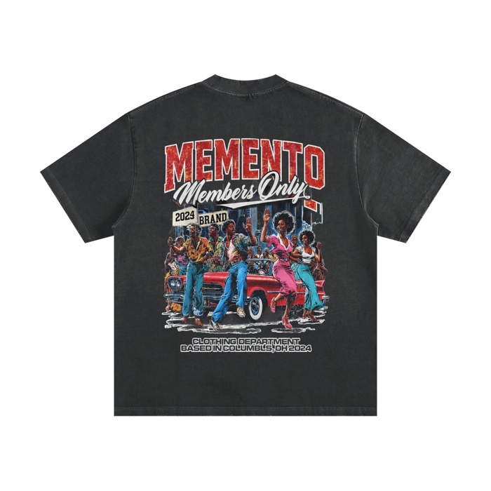 Vibin' Heavyweight Vintage Washed Frayed T-Shirt - Memento Mori Clothing