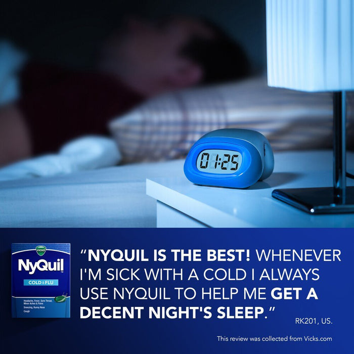 Vicks NyQuil Cold & Flu Relief LiquiCaps, 24 ct - 37000055724 - LL Medico