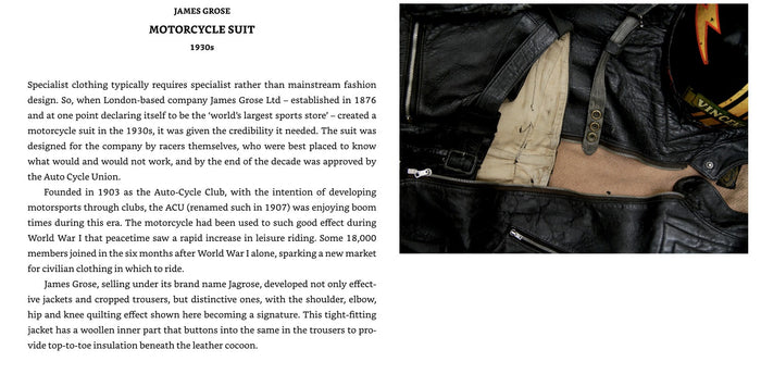 A navy utility rugby shirt with tan collar and cuffs, featuring a white bird patch, appears beside text discussing 1940s wartime Britain in "VINTAGE MENSWEAR: A COLLECTION FROM THE VINTAGE SHOWROOM" by Chronicle Books.