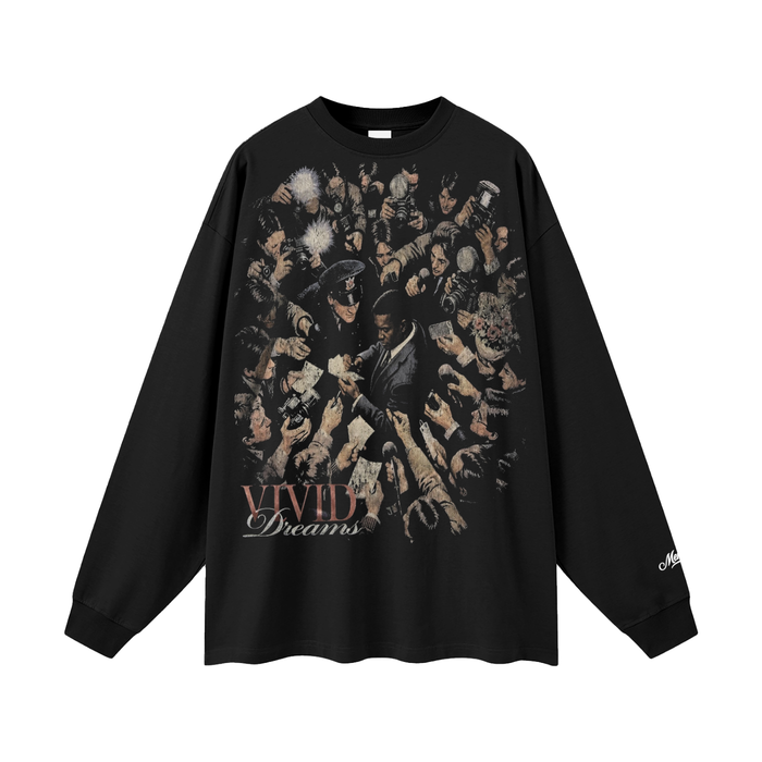 Vivid Dreams Oversized Unisex Long Sleeve T-Shirt - Memento Mori Clothing