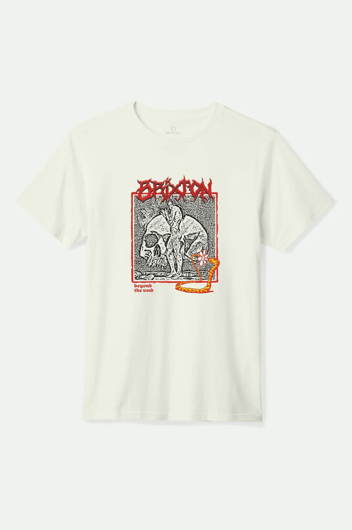 Men's Void S/S T-Shirt in the color Off White Worn Wash - Front Product View