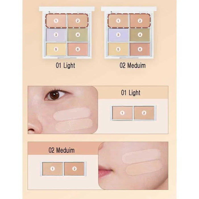 [WAKEMAKE] Defining Cover Conceal-Fit Palette (2 Colors) 9g - Ballagrio