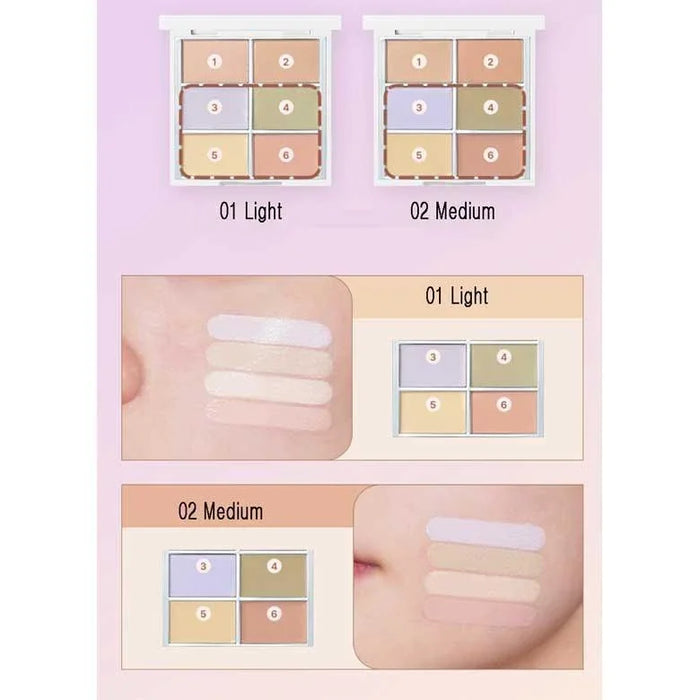 [WAKEMAKE] Defining Cover Conceal-Fit Palette (2 Colors) 9g - Ballagrio