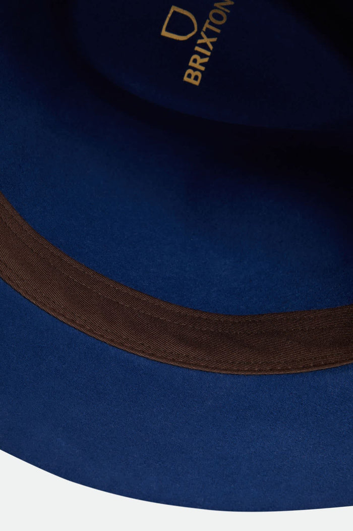 Unisex Wesley Fedora in the color Midnight Blue/Pinecone - Additional Laydown image