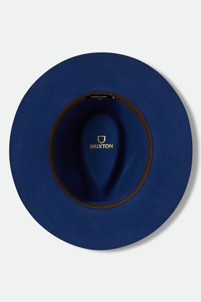 Unisex Wesley Fedora in the color Midnight Blue/Pinecone - Additional Laydown image