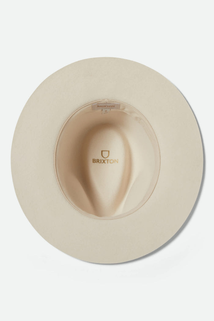 Women's Wesley Fedora in the color Off White - Additional Laydown image