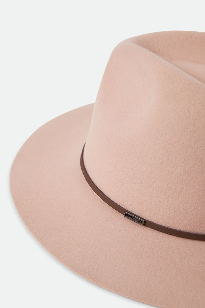 Unisex Wesley Fedora in the color Silver Pink/Pinecone - Additional Laydown image