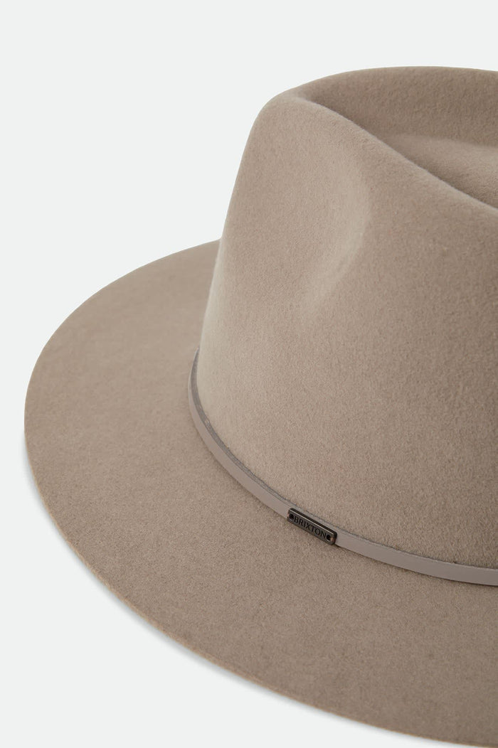 Unisex Wesley Fedora in the color Timeless Taupe - Additional Laydown image