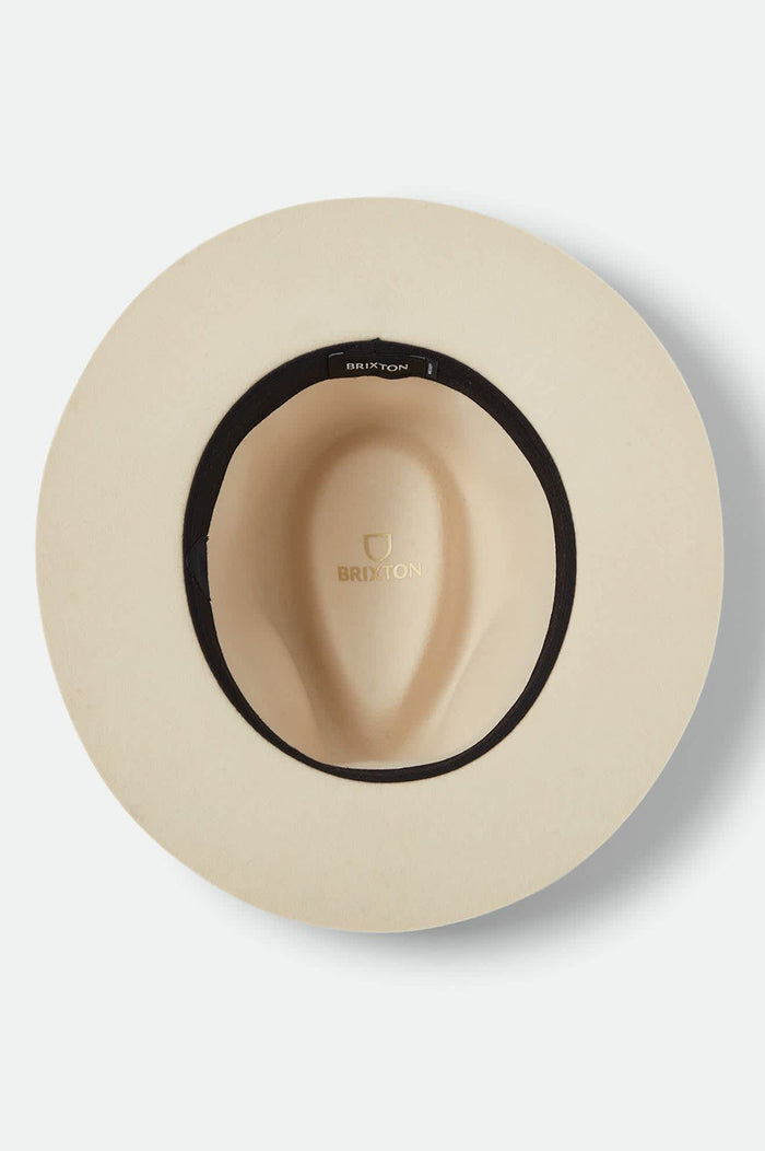 Unisex Wesley Fedora in the color Wax Paper/Red Earth - Additional Laydown image