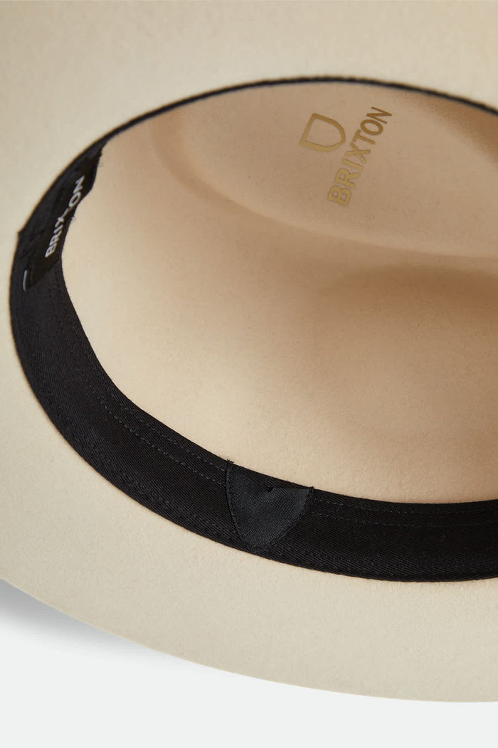 Unisex Wesley Fedora in the color Wax Paper/Red Earth - Additional Laydown image