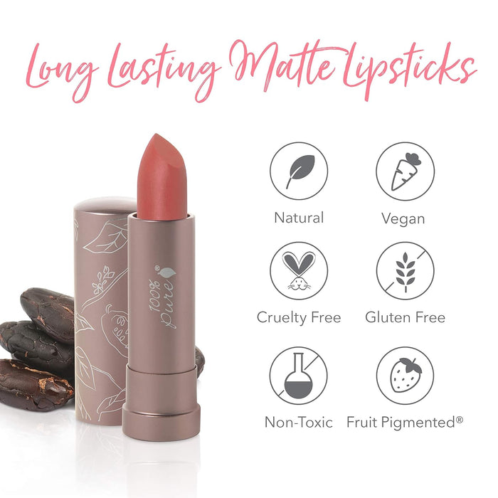 Wine Cup Fruit Pigmented® Cocoa Butter Matte Lipstick - 100% Pure