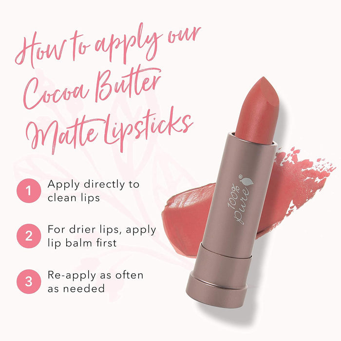 Wine Cup Fruit Pigmented® Cocoa Butter Matte Lipstick - 100% Pure