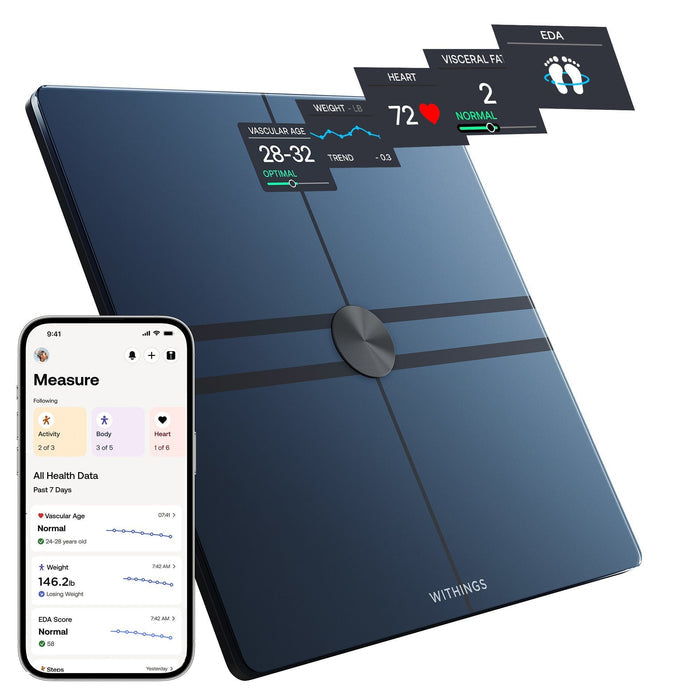 Withings Body Smart Total Body Composition Analyzer - WBS12-BLACK-ALL-INTER-Single - LL Medico