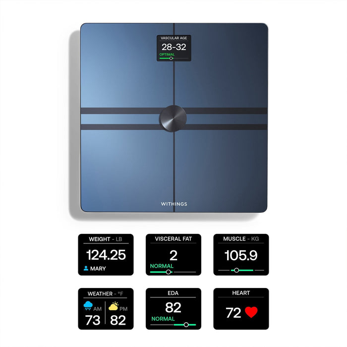 Withings Body Smart Total Body Composition Analyzer - WBS12-BLACK-ALL-INTER-Single - LL Medico